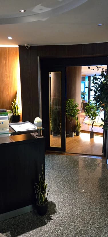 Professional reception and front desk area
